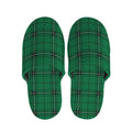 Green Stewart Tartan Print Slippers