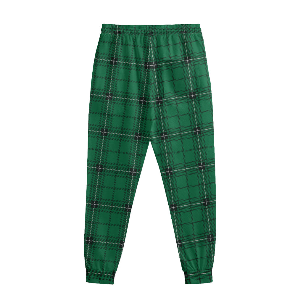 Green Stewart Tartan Print Sweatpants