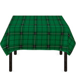 Green Stewart Tartan Print Tablecloth