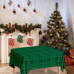 Green Stewart Tartan Print Tablecloth