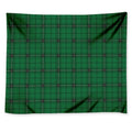Green Stewart Tartan Print Tapestry