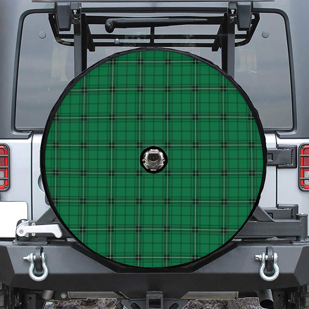 Green Stewart Tartan Print Tire Cover With Camera Hole