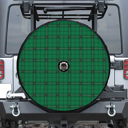 Green Stewart Tartan Print Tire Cover With Camera Hole