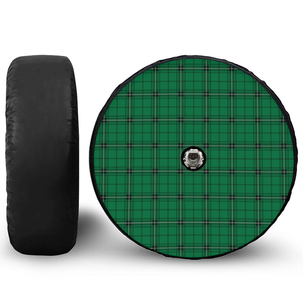 Green Stewart Tartan Print Tire Cover With Camera Hole