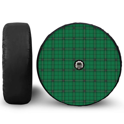 Green Stewart Tartan Print Tire Cover With Camera Hole