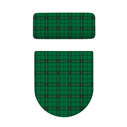 Green Stewart Tartan Print Toilet Lid And Tank Cover Set