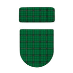 Green Stewart Tartan Print Toilet Lid And Tank Cover Set