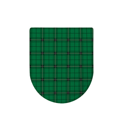 Green Stewart Tartan Print Toilet Lid Cover