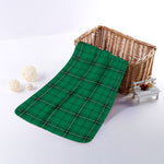 Green Stewart Tartan Print Towel
