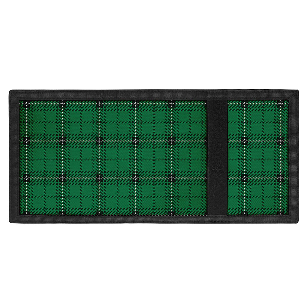 Green Stewart Tartan Print Trifold Wallet