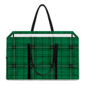 Green Stewart Tartan Print Utility Tote Bag