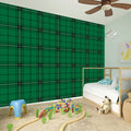 Green Stewart Tartan Print Wall Sticker