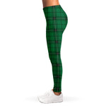 Green Stewart Tartan Print Women's Leggings