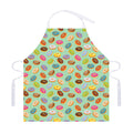 Green Striped Donut Pattern Print Adjustable Apron