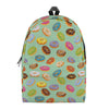 Green Striped Donut Pattern Print Backpack