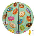 Green Striped Donut Pattern Print Basketball