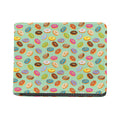 Green Striped Donut Pattern Print Bifold Wallet