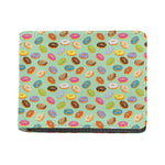 Green Striped Donut Pattern Print Bifold Wallet