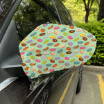Green Striped Donut Pattern Print Car Side Mirror Covers