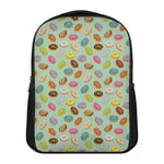 Green Striped Donut Pattern Print Casual Backpack