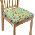 Green Striped Donut Pattern Print Chair Cushion Cover