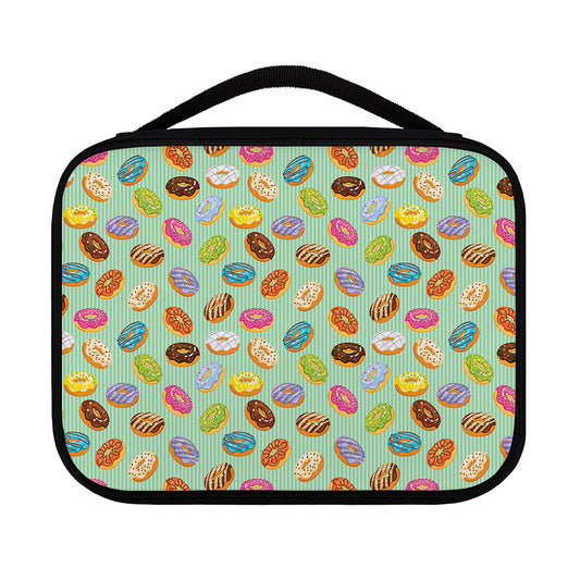Green Striped Donut Pattern Print Classic Bible Case