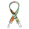 Green Striped Donut Pattern Print Dog Seat Belt