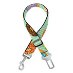 Green Striped Donut Pattern Print Dog Seat Belt
