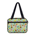 Green Striped Donut Pattern Print Double Strap Bible Bag