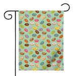Green Striped Donut Pattern Print House Flag