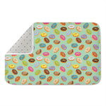 Green Striped Donut Pattern Print Indoor Door Mat