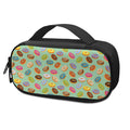 Green Striped Donut Pattern Print Portable Cooler Travel Case