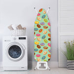 Green Striped Donut Pattern Print Ironing Board Cover