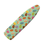 Green Striped Donut Pattern Print Ironing Board Cover