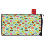 Green Striped Donut Pattern Print Mailbox Cover