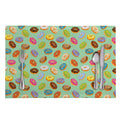 Green Striped Donut Pattern Print Placemat