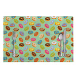 Green Striped Donut Pattern Print Placemat