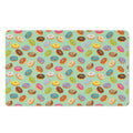 Green Striped Donut Pattern Print Polyester Doormat