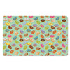 Green Striped Donut Pattern Print Polyester Doormat