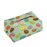Green Striped Donut Pattern Print Rectangle Tissue Box Cover
