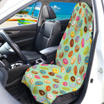 Green Striped Donut Pattern Print Waterproof Car Seat Cover