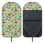 Green Striped Donut Pattern Print Waterproof Car Seat Cover