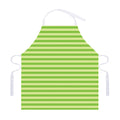 Green Striped Pattern Print Adjustable Apron