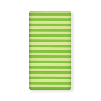 Green Striped Pattern Print Baby Crib Sheet