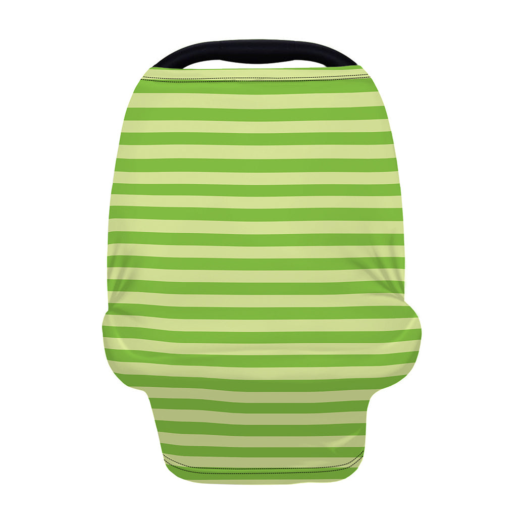 Green Striped Pattern Print Baby Seat Cover