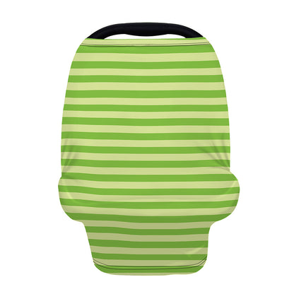 Green Striped Pattern Print Baby Seat Cover