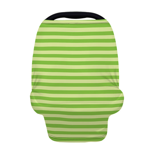 Green Striped Pattern Print Baby Seat Cover