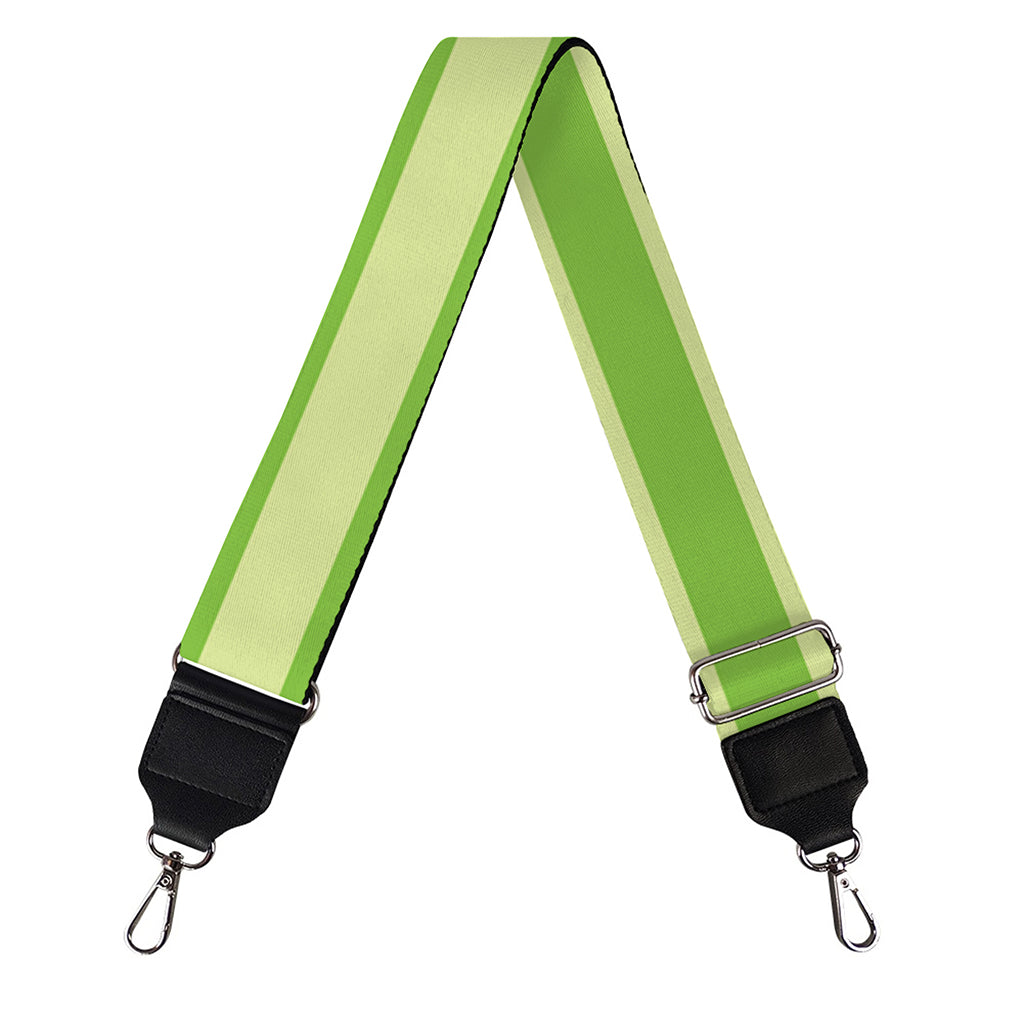 Green Striped Pattern Print Bag Strap