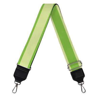 Green Striped Pattern Print Bag Strap