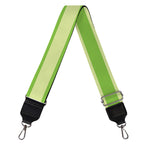 Green Striped Pattern Print Bag Strap